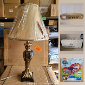 MaxSold Auction: This online auction features chairs, stools, toddler bed, entertainment center, storage shelf, faux marble tables, lighting fixtures, rugs, coat rack, home accessories, pet items, chair mat and much more!