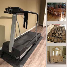 MaxSold Auction: This online auction features Lladro bells, Lexington poster bed, treadmill, framed wall art, ping pong table, area rugs and much more!