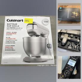 MaxSold Auction: This online auction features electronics such as mesh wifi system, KAMVAS drawing tablet, Android phone, digital projectors, video doorbell, computer peripherals, drone, and 3D printer, small kitchen appliances, lighting, home health supplies, sewing lot, electronic keyboard, cordless impact wrench and much more!