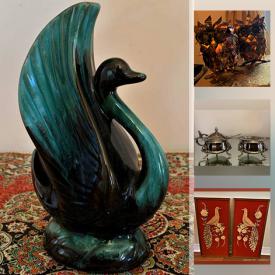 MaxSold Auction: This online auction features furniture, signed artwork, art glass, carved animal sculptures, Beats by Dre, electronics, clothing, pottery, vintage high-end perfume bottles, Gold jewelry and much more.