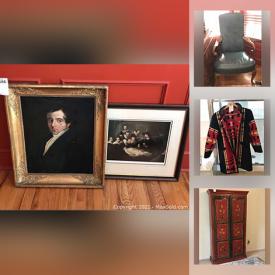 MaxSold Auction: This online auction features Rembrandt oil original, Shakespeare volumes, signed art, vintage, Leather furniture, electronics, ceramics, kitchenware, home apps and faux plants and much more.