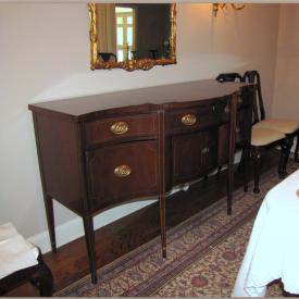 MaxSold Auction: This online auction features 3-drawer console table, Limoges Tea Cups, Historic Charleston Reproduction Dining Table, King Headboard and Bed, Mirrors and Old Prints and much more!