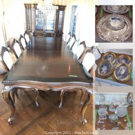 MaxSold Auction: This online auction features China sets, figures, appliances, glassware, art, clothing and much more!