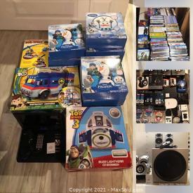 MaxSold Auction: This online auction features DVDs, CDs, speakers, antennas, toys, controllers, chargers, Ring doorbell mount, toys and games, games and music, houseware, apple items, smart bracelets, art and craft items, headphones, motorcycle replicas, headphones, toys, electronics and much more!