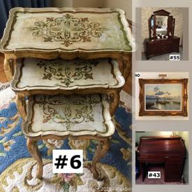 MaxSold Auction: This online auction features wool carpet, vintage furniture, walnut dining table, silver plated tea set, golf clubs, woods & sons, Moorcroft table lamp, roll top desk, trundle bed, brass Bed, and much more!