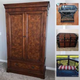 MaxSold Auction: This online auction features Pier 1 furniture and home goods, vintage underwood typewriter, Ethan Allenleather chair and sofa, air fryer and other small kitchen appliances, dinnerware, power washer and much more!