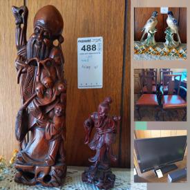 MaxSold Auction: This online auction features antiques, vintage furniture, statues, carvings, ceramics, glassware, crystal, flat-screen TVs, pyrex, sofa, kitchen appliances and much more.