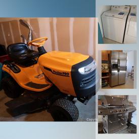 MaxSold Auction: This online auction features a Poulan Pro lawn tractor, snowblower, propane BBQ, tools such as a portable table saw, power tools, scroll saw, hand tools and more, furniture such as a futon, desk and chair, side tables, table and chair set, dressers, nightstands, cedar chest, bistro set and more, tapestry, candles, art, decor, wicker plant stands, health aids, motorcycle gear, wall art, baking dishes, small kitchen appliances, kitchenware, electronics, steins, DVDs, TV stand, Samsung TV, vacuum, gardening tools, totes, chest freezer, wall clock, vintage radio, artwork, camping items, amplifier, books and much more!