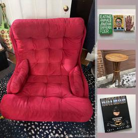 MaxSold Auction: This online auction features furniture, antique window, scaffolding stairs, books, hangers and much more.