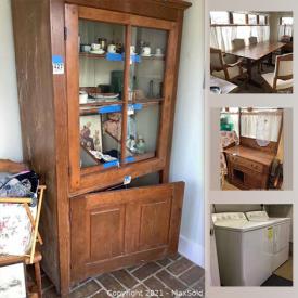 MaxSold Auction: This online auction features washer & dryer, outdoor plastic playhouse, patio furniture, power tools, antique winder spinner, metal day bed, TV, decorative plates, carousel horses, vintage rocking chair, board games, craft supplies, vintage Marionettes, vintage toys & games and much more!