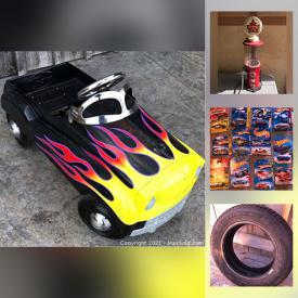 MaxSold Auction: This online auction features pedal car, NIP Hot wheels, power tools, tin signs, comics, Star Wars collectibles, bathroom fixtures, and much more!