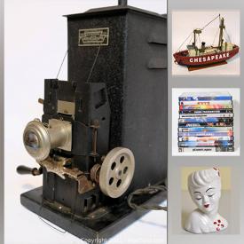 MaxSold Auction: This online auction features signed original art, Photography supplies including vintage cameras, books, tripods, gear bags, antiques including Books, Photos, Ephemera, Movie projector, Tools, Toolboxes, Toys including Barbies, Shopkins and vintage novelty playing cards, Baltimore Memorabilia, stamp collections, Mid-Century S&P shakers and Barware, Books on Birds, History, art, artists, Poetry, Travel, Comic books, Camping Gear including stoves, chairs, heaters, Architectural Landmark figures including Gone with The Wind, Norman Rockwell and much more!