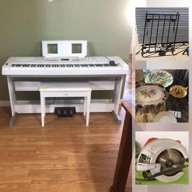 MaxSold Auction: This online auction features a keyboard, patio furniture, grill, home decor, electronics, ceramic, copper, tools, outdoor apps and vintage sewing supplies and much more.