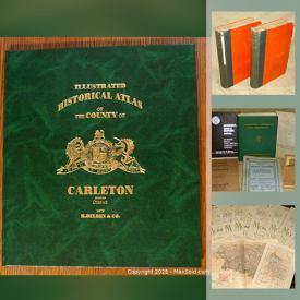 MaxSold Auction: This online auction features antique books, antique catalogues, antique photo album, antique maps, vintage posters, antique prints, antique glasses, antique bookcase, copper engravings, Chromolithographs, Vanity Fair Caricatures and much more!