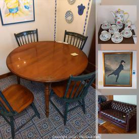 MaxSold Auction: This online auction features Home Accent pieces, furniture, electronics, chinaware, area rugs, fitness equipment, Patio furniture, Crystal, Wedgewood and much more.