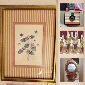 MaxSold Auction: This online auction features collectibles such as Royal Doulton, crystal ware, and Lenox, furniture such as MCM bureau, and wrought iron bar stools, art such as framed prints, framed sketch, and oil on canvas, Toshiba air conditioner, glassware, pottery, DVDs and much more!