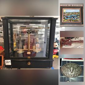 MaxSold Auction: This online auction features signed artwork, Neon signs, DISNEY Memorabilia, character watches, retro and costume jewelry, Wedgewood, belt buckles, Barbie, Star Wars, vintage radio's, bar tap handles and much more.