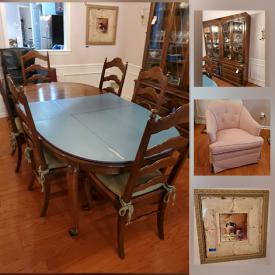 MaxSold Auction: This online auction features Ethan Allen furniture, art, electronics, pewter, Lenox, kitchen items, gardening, office supplies and much more.