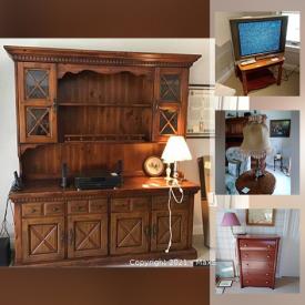 MaxSold Auction: This online auction features Sleigh beds, floor & table Lamps, framed wall art, area rugs, sewing machine, TV, drafting table, patio furniture, vintage China cabinet, garden tools, air compressor, Arc welder, Power Tools and much more!