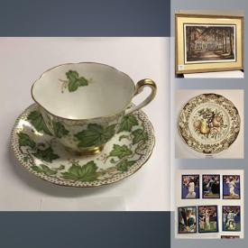 MaxSold Auction: This online auction features vintage books, textbooks, Lacrosse equipment, teacups, coins, sports cars, vintage Sadler tea sets, video system, TV, comics, Trisha Romance prints, vintage toys, rock climbing gear and much more!