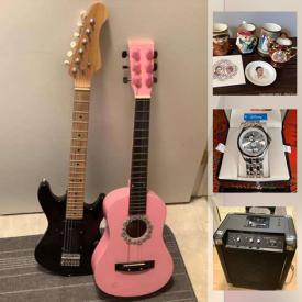 MaxSold Auction: This online auction features Royal Doulton, art glass, Pyrex, Wall art, vintage Seltzer bottles, fisher-price toys, children electric Guitars, furniture, Disney watch, fitness trackers, kitchen appliances, drones, crystal, electronics and much more.