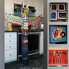 MaxSold Auction: This online auction features Norval Morrisseau Acrylic on Canvas, Don Chase Original Paintings, Hand-carved Wooden Totem Pole, and Fine Art Prints by Maud Lewis, AJ Casson, Tom Thomson, Cecil Youngfox and much more!!