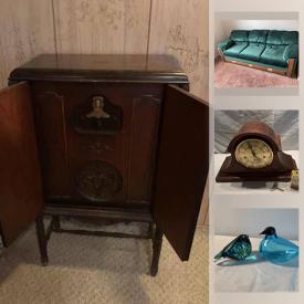 MaxSold Auction: This online auction features vintage Cranberry glass, depression glass, pottery, art glass, Watches, small kitchen appliances, Whimsical planters, camping gear, Office Supplies, Patio furniture, toys, power tools, vintage Tonka trucks, mantel clock, children’s books, antique radio and much more!