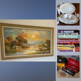 MaxSold Auction: This online auction features mid-century furniture, vintage humidor, Lenox China, Frigidaire, oil paintings, Taiwanese art and ephemera, vintage toys, signed artworks, sporting goods and much more.