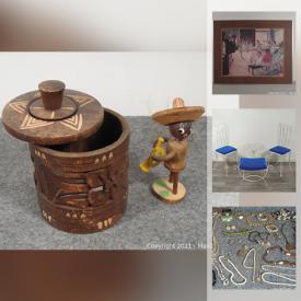 MaxSold Auction: This auction features costume jewelry, vintage tools, pottery, electronics, vintage maps, signed artwork, farmhouse, limited-edition collectibles and much more.