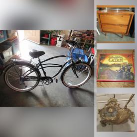 MaxSold Auction: This auction features power tools, hand tools, tool chest, Tons of Christmas decorations, bikes, vices, Teak furniture, POKEMON games, collector coins and stamp sets and much more.