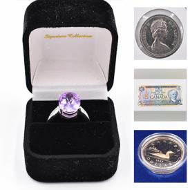 MaxSold Auction: This online auction features Canadian Coins, Sterling Silver Ring, Banknotes, Proof Sets, Sterling Silver Earrings, US Coins, Photo Printer, Vintage Cameras and much more!