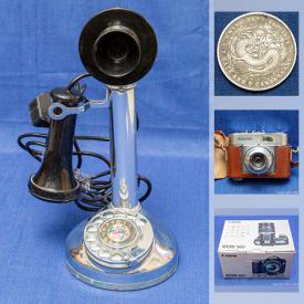 MaxSold Auction: This online auction features 3D art, watches, coins, model race cars, silver bracelets, fresh water pearl necklace, carved Jade bangles, cameras and much more!