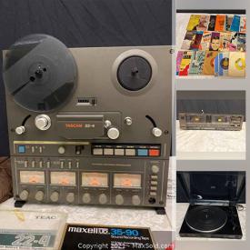 MaxSold Auction: This online auction features stereo and A/V equipment including tuners, receivers, media players, turntable, vintage vinyl 33s, 45s, 78s, cassettes, vintage CBC tapes, Indoor/Outdoor Speakers included, Klipsch, TEAC, surround sound and home theater sets, Vintage Takacheck, Star Trek VHS sets, Back issues of magazines including LIFE, popular mechanics, liberty, popular science, sports illustrated and other Nostalgic Ephemera and much more!