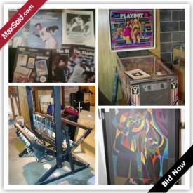 MaxSold Auction: This Philadelphia area Newton MaxSold moving auction is worth browsing through - check out the pinball machine, pajama bag, memorabilia and more.