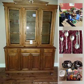 MaxSold Auction: This online auction features vintage VicCraft dining set, hutch, outdoor furniture and yard grooming supplies, vintage glass and crystal, servingware, kitchen appliances and cookbooks, Lamps, Linens, home decor and much more!