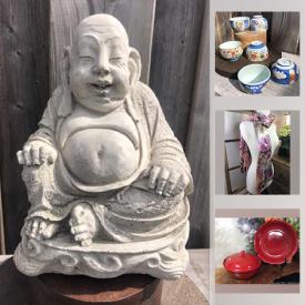 MaxSold Auction: This online auction features vintage Noritake, Cashmere Wool Throw, vintage Terracotta Warrior, art pottery Asian tea sets, silk scarves, Concrete Buddha, Imari cups and much more!