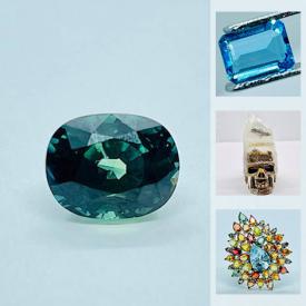 MaxSold Auction: This online auction features gemstones such as Garnets, Blue Sapphires, Emeralds, Pink Tourmalines, Rose Quartz, Aquamarines, Ammolite Triplet, Quartz, Moonstones, Sapphires, jewelry and much more!