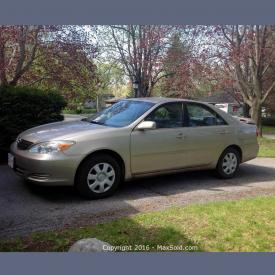MaxSold Auction: This online auction features 2002 Toyota Camry, Hall Table, Panasonic Microwave, KitchenAid Range, KitchenAid Fridge, Weber BBQ, Canon Printer, Bible, Kenmore Washing Machine, Kenmore Dryer, Dehumidifer and much more!