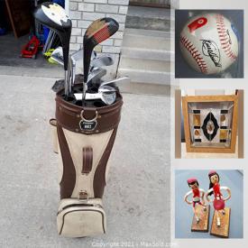 MaxSold Auction: This online auction features vintage toys, Hockey cards, office supplies, PlayStation 2 games, Trading cards, electronics, sporting goods, diecast cars, Star Wars, signed baseballs, Nintendo DS games and much more.