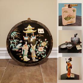 MaxSold Auction: This online auction features Chinese vases, Chinese decor, vintage Asian teapot, figurines, Chinese embroidered wall art, clock, exercise equipment and much more.