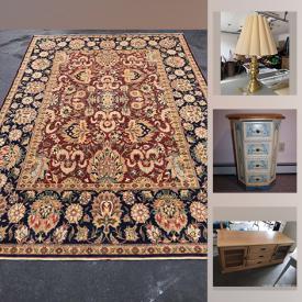 MaxSold Auction: This online auction features furniture, clothing racks, Dog crate and supplies, area rugs and much more.