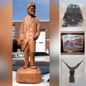 MaxSold Auction: This online auction features Tiffany-style stained glass lamps, framed wall art, floral painted glass lamp, Darth Vader toaster, Goebel figurines, vintage folk art, Cranberry glass, Novelty telephones and much more!