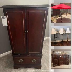 MaxSold Auction: This online auction features electronics, furniture, brass pieces, patio furniture, pressure washer, statues, garden decorations, cameras, video recorders, lawnmower, outdoor smoker and much more.