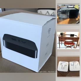 MaxSold Auction: This online auction features contemporary furniture, George Forman grill, outdoor furniture, bedding, jewelry, cookware, kitchen appliances and much more.