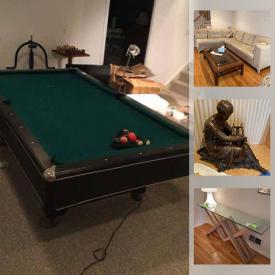 MaxSold Auction: This online auction features vintage pool table, mink coats, sports collectibles, stamps, antique mantel clocks, art glass, crystal dreidel, small kitchen appliances, TVs, desktop computer, mini-fridge, patio furniture and much more!