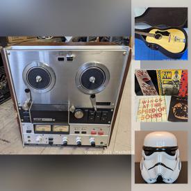 MaxSold Auction: This online auction features musical instruments, stereo electronics, records, baseball cards, Star Wars toys & T-shirts and much more.