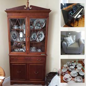 MaxSold Auction: This online auction features wicker furniture, chair, storage cabinet, bookcase, dropleaf table, chairs, side tables, corner cabinet, recliner, buffet, piano, Wade figures, jewelry, art, health aids, china, ceramics, vacuum, collectibles, memorabilia, servingware, stained glass pendant, small kitchen appliances, gardening tools, wooden crates, garden cultivator and much more!