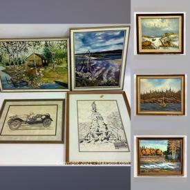 MaxSold Auction: This online auction features signed paintings, French tapestry, oil on board, oil on canvas, vintage and antique prints, sketches and much more.