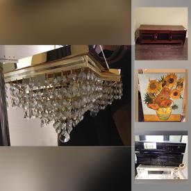 MaxSold Auction: This online auction features electronics like routers, TVs, purses, tools like leaf blower, trimmer, crystal chandelier and sconces and much more!