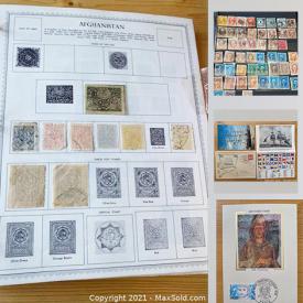 MaxSold Auction: This online auction features books of stamps, albums of stamps from all over the world, rare postcards and much more.